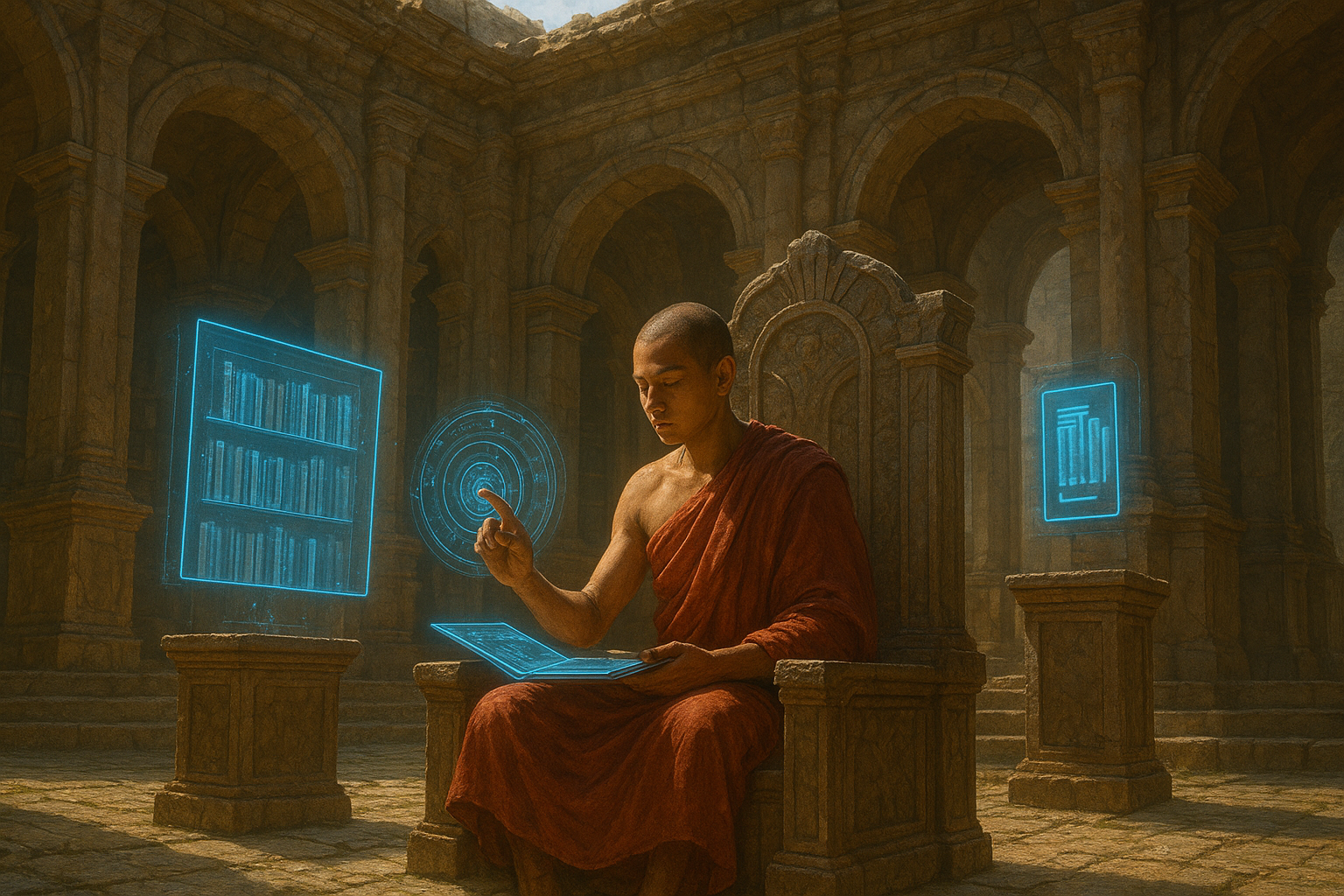 Monk in Natural Light